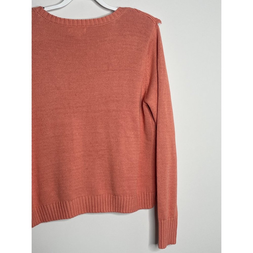 LC Lauren Conrad Womens Long Sleeve Cardigan Sweater Ruffle Button Front Size XL - Picture 11 of 12
